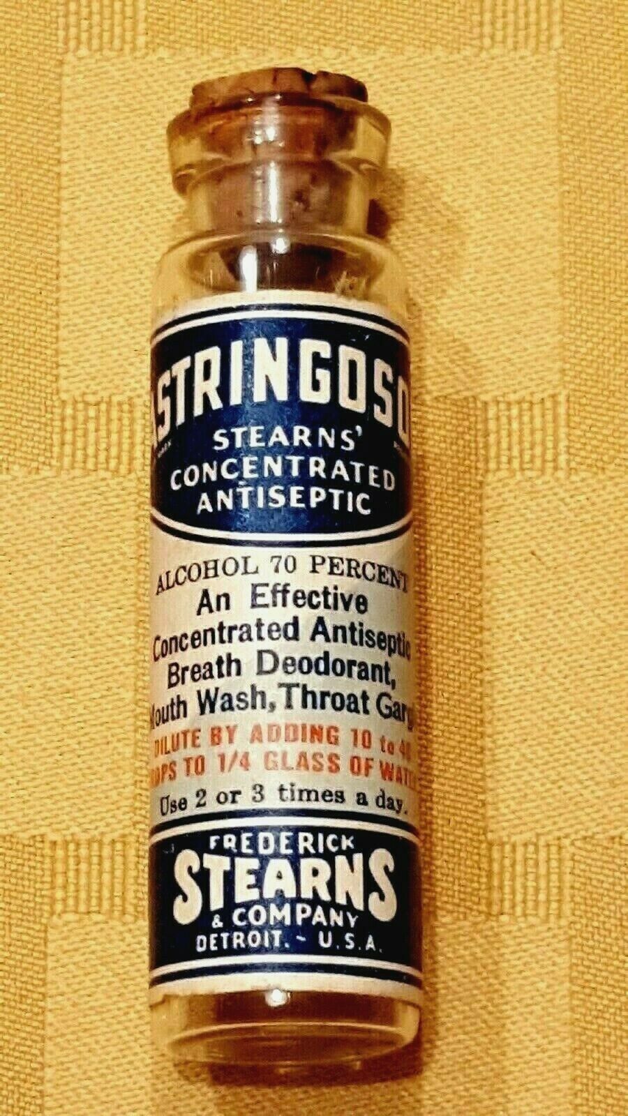 Frederick Stearns & Co. “Astringosol” Concentrated Antiseptic Glass Bottle