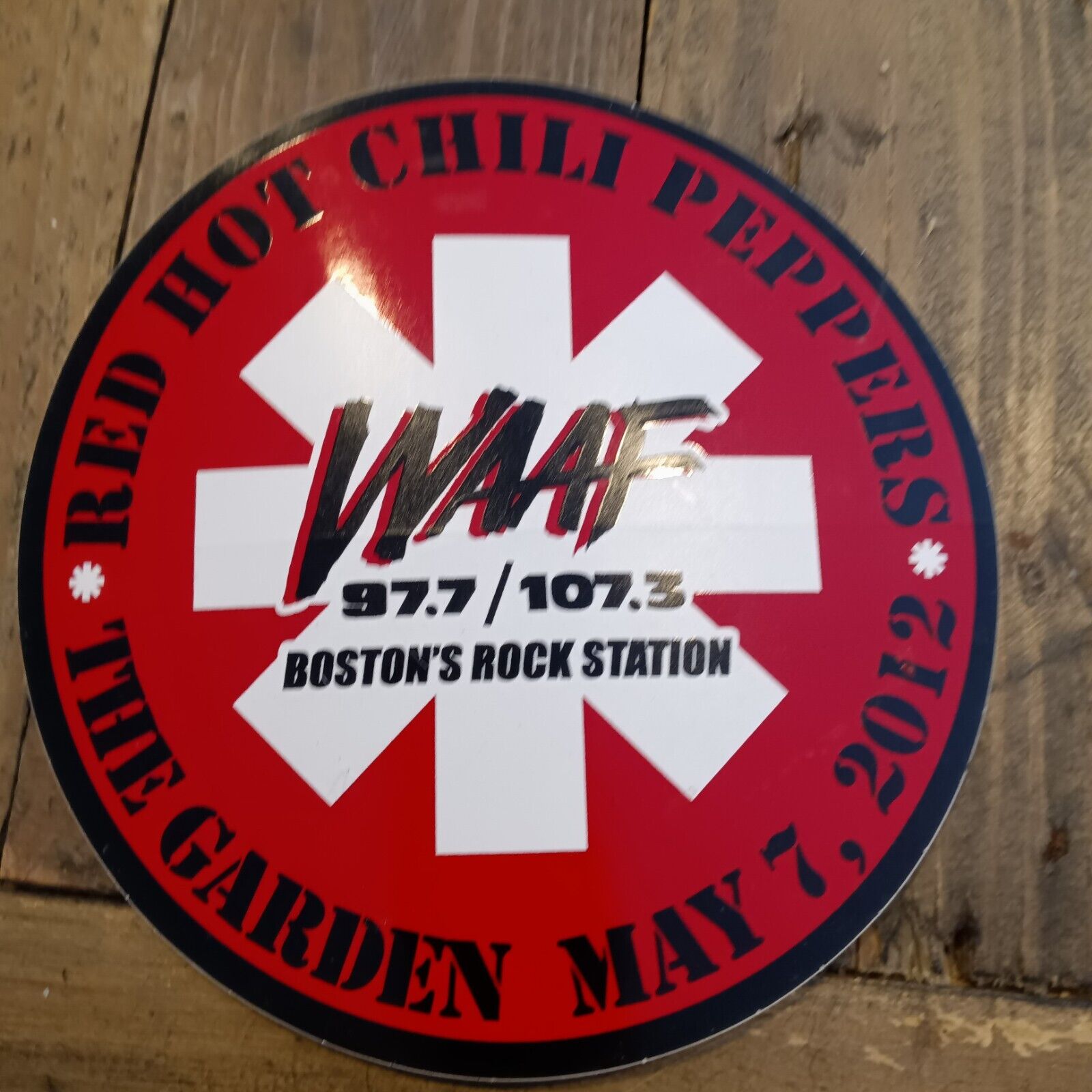 Red Hot Chili Peppers Concert Promo Sticker May 7 2012 Waaf 107.3 Rare