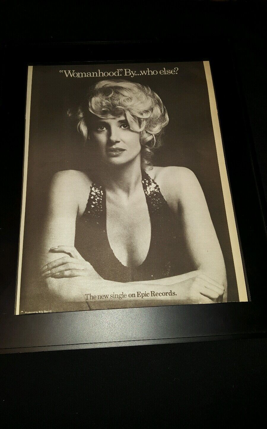 Tammy Wynette Womanhood Rare Original Promo Poster Ad Framed!