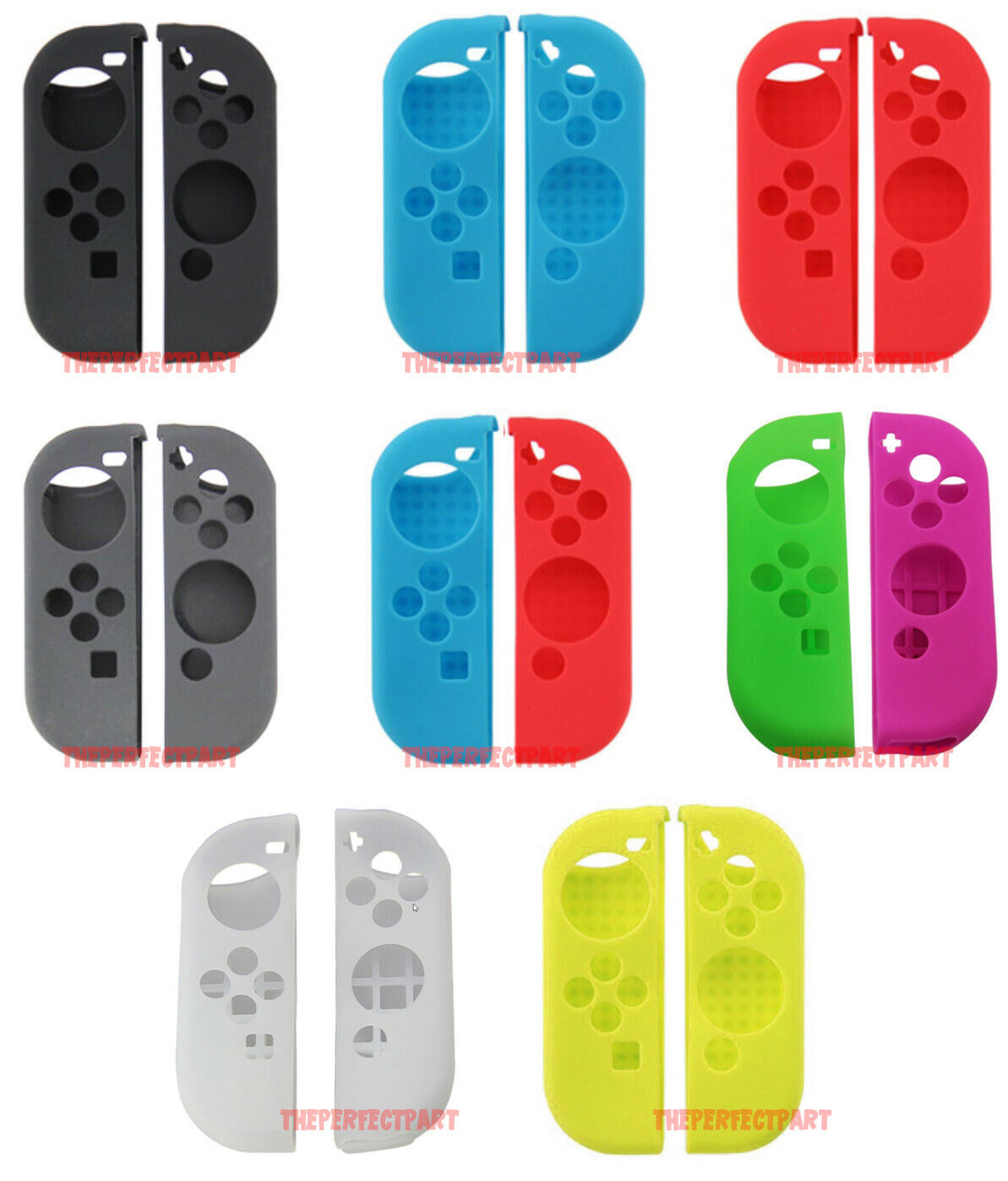Silicone Rubber Skin Case Gel Cover Grip For Nintendo Switch Joy-Con Color USA!