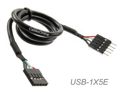 18inch Internal 5-pin Usb Idc Motherboard Header Male To Female Extension Cable
