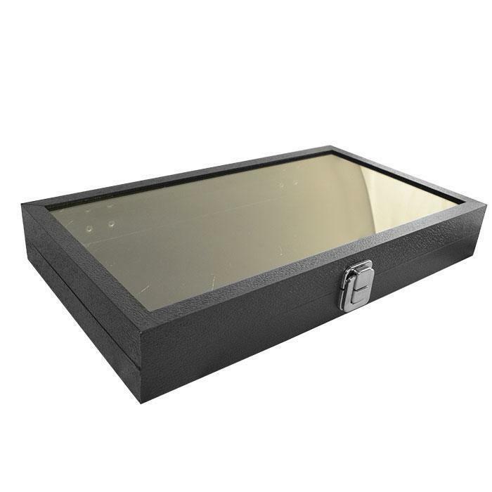 Jewelry Storage Organizer Case Box Glass Top  Collectibles Box Pick Liner Insert