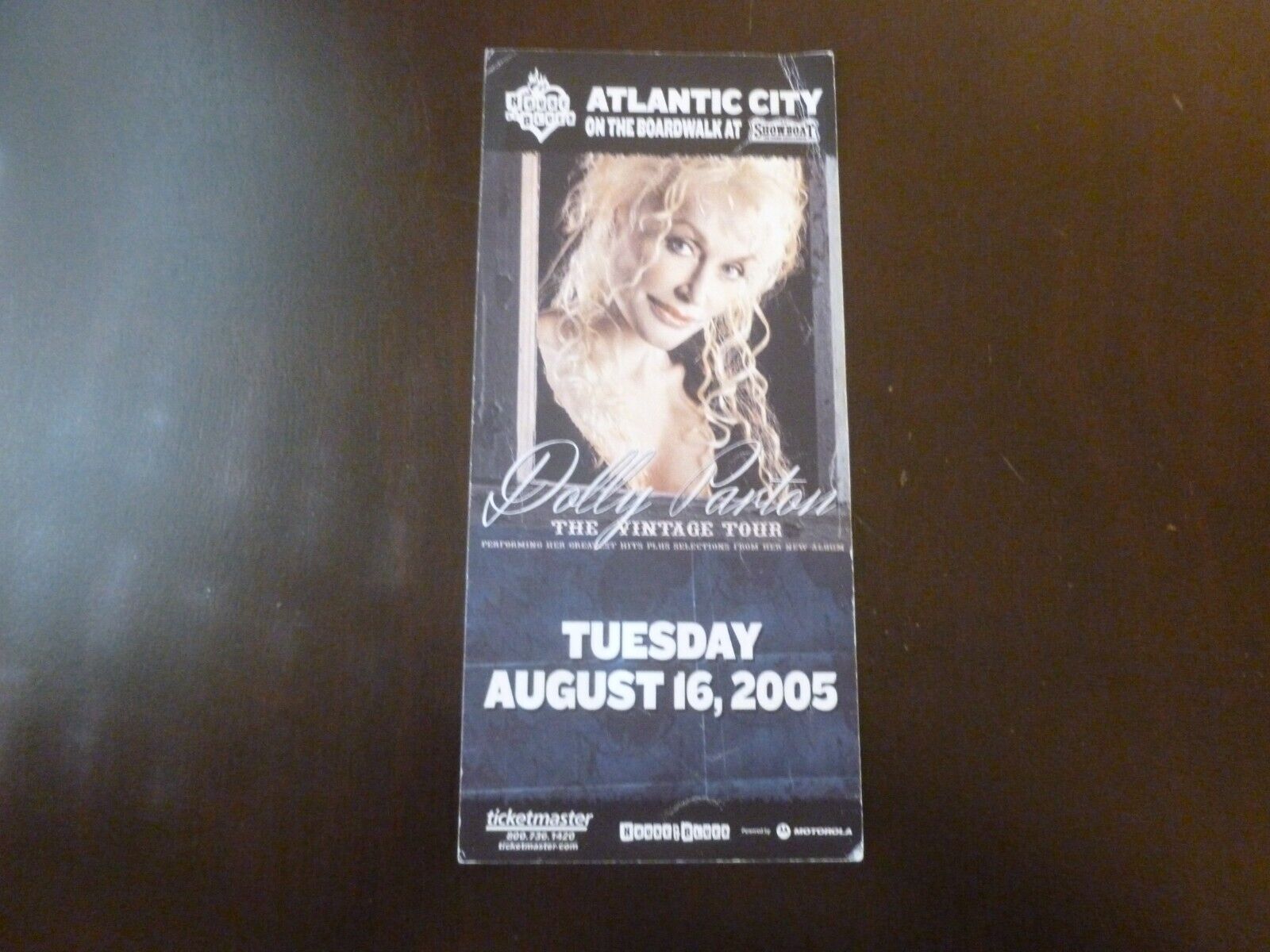 Dolly Parton The Vintage Tour 2005 House Of Blues Ac Concert Promo Card