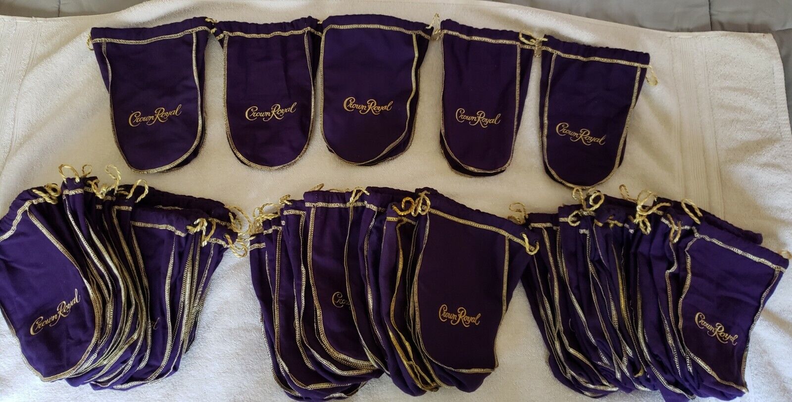 Crown Royal Purple Velvet Bags 53 Count - Many Uses - Great Condition!