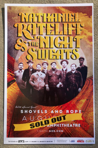 NATHANIEL RATELIFF & The Night Sweats 2016 Red Rocks 11x17 Promo Concert Poster