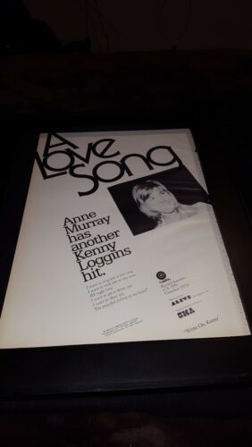 Anne Murray A Love Song Rare Original Promo Poster Ad Framed!