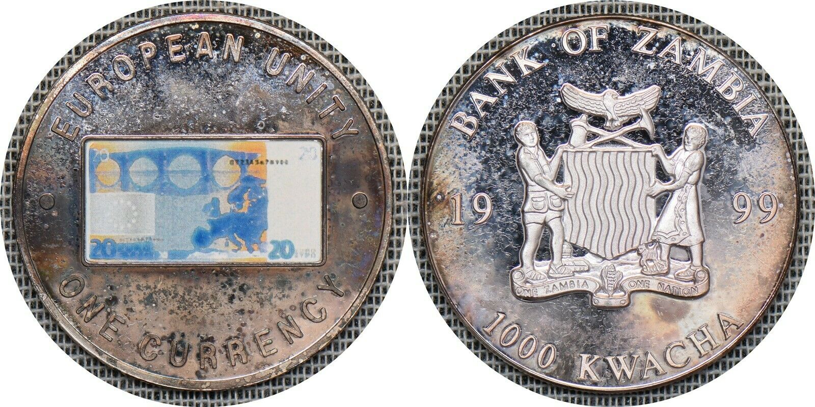 ZAMBIA 1999 1000 Kwacha 20€ Note back design KM# 125 -TKT