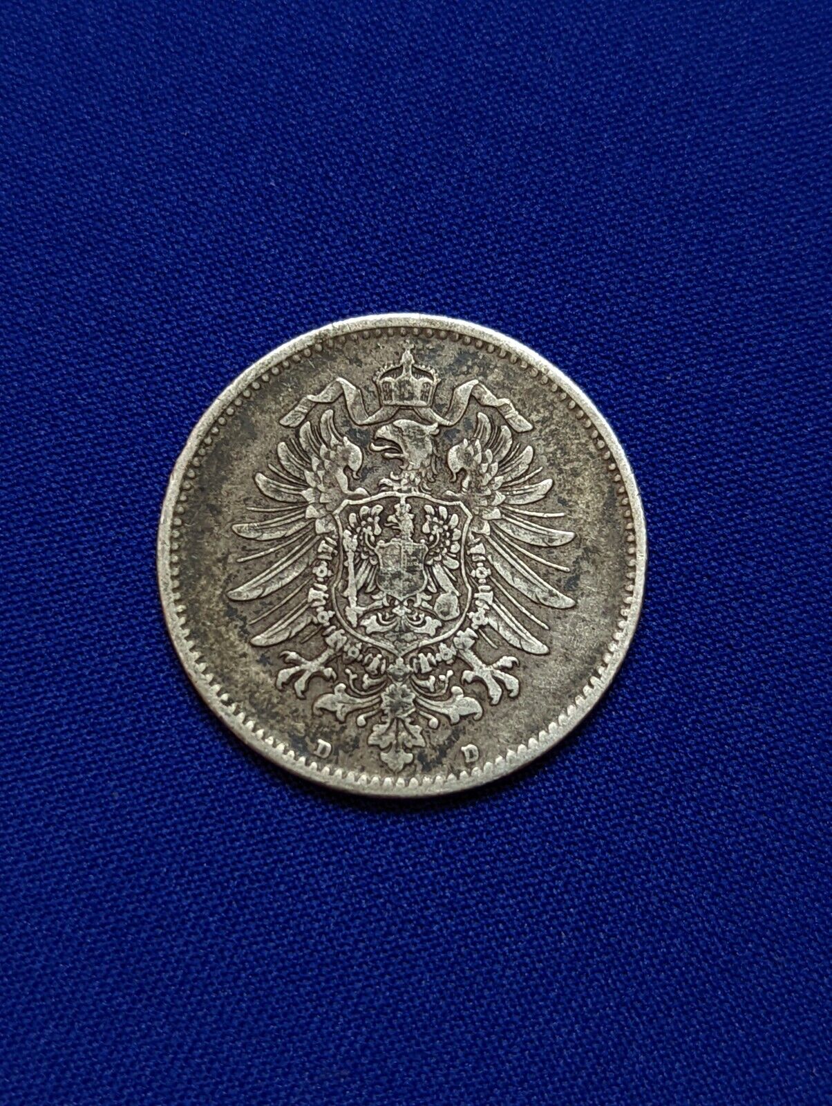 1874-D German Empire Silver 1 Mark. Natural XF. - 1779