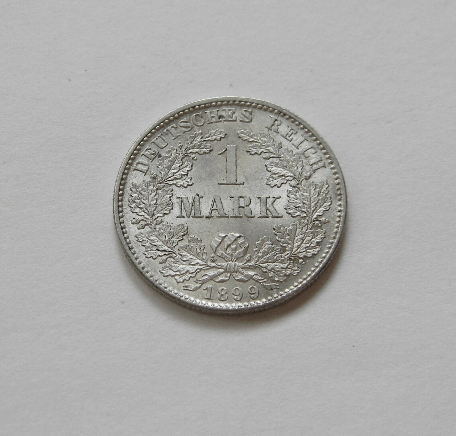 Empire: 1 Mark 1899 D, J.17, Almost Bu, Rare