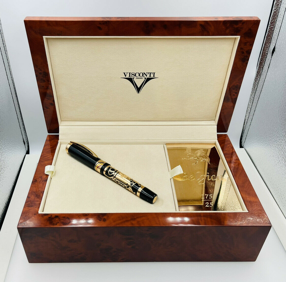 Visconti Belgica Limited Edition Sterling Silver 18k Nib Fountain Pen