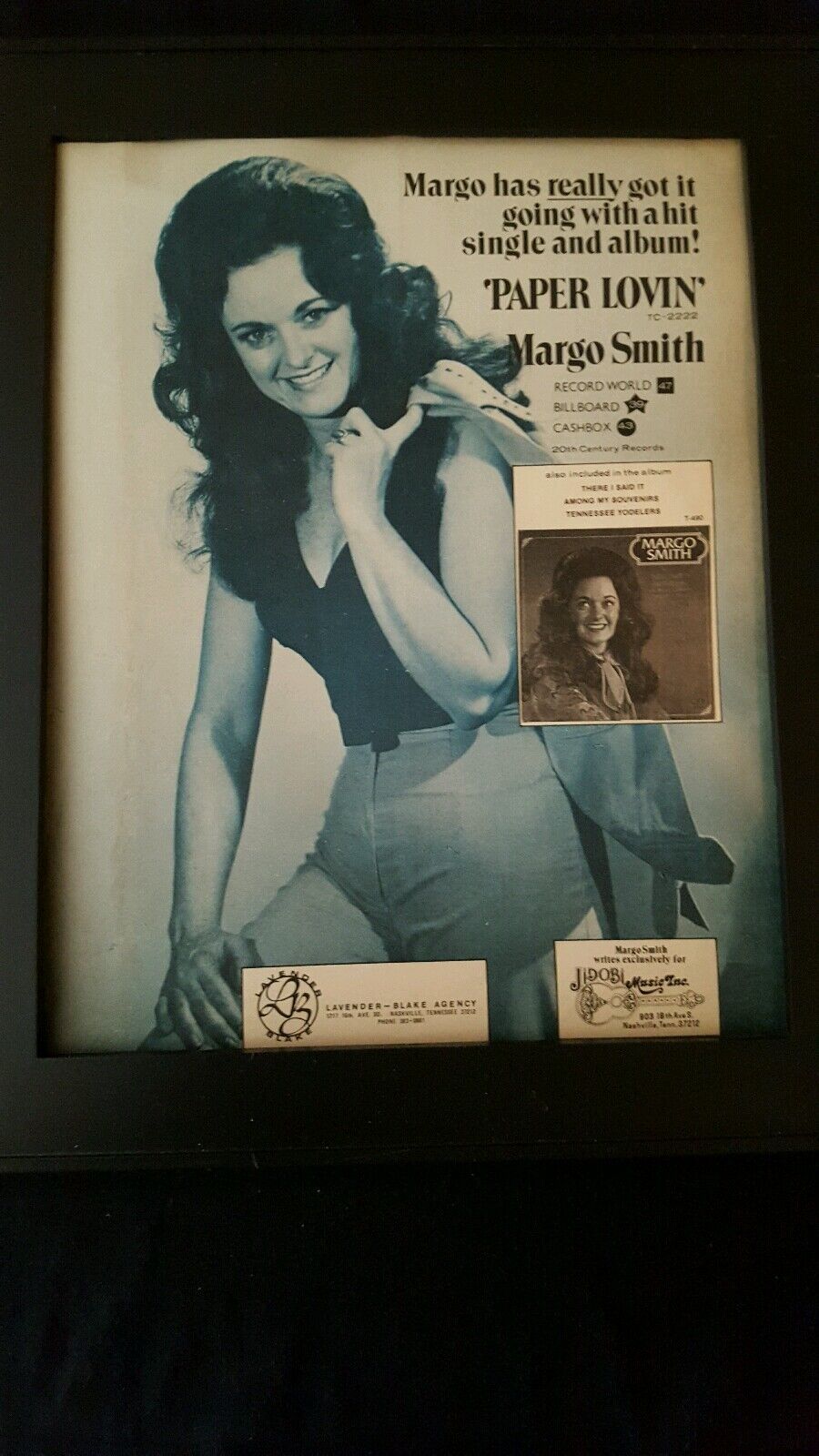 Margo Smith Paper Lovin' Rare Original Promo Poster Ad Framed!