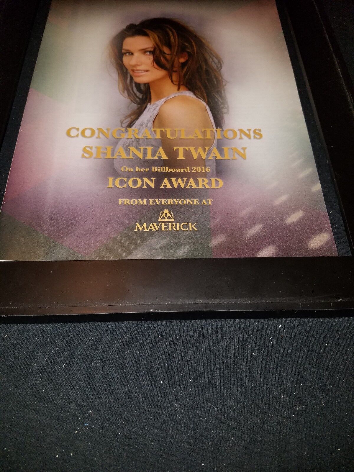 Shania Twain Icon Award Rare Original Promo Poster Ad Framed!