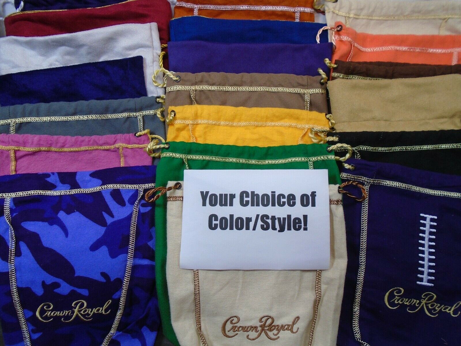 Your Choice of Individual Crown Royal Bags Build a Collection Many Colors Styles