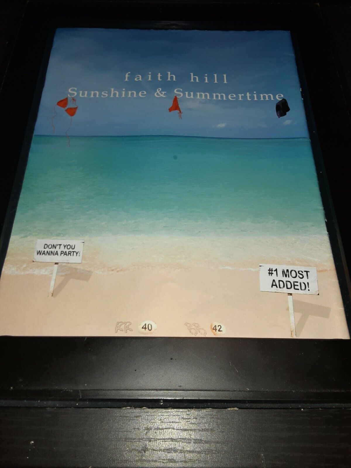 Faith Hill Sunshine And Summertime Rare Original Radio Promo Poster Ad Framed!