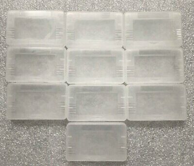 10 Gba Cases Clear Plastic Cartridge Nintendo Game Boy Advance Games Dust Covers
