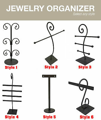 Jewelry Hanger Organizer Display Stand Bracelet Earrings Hanging Raw Steel Metal