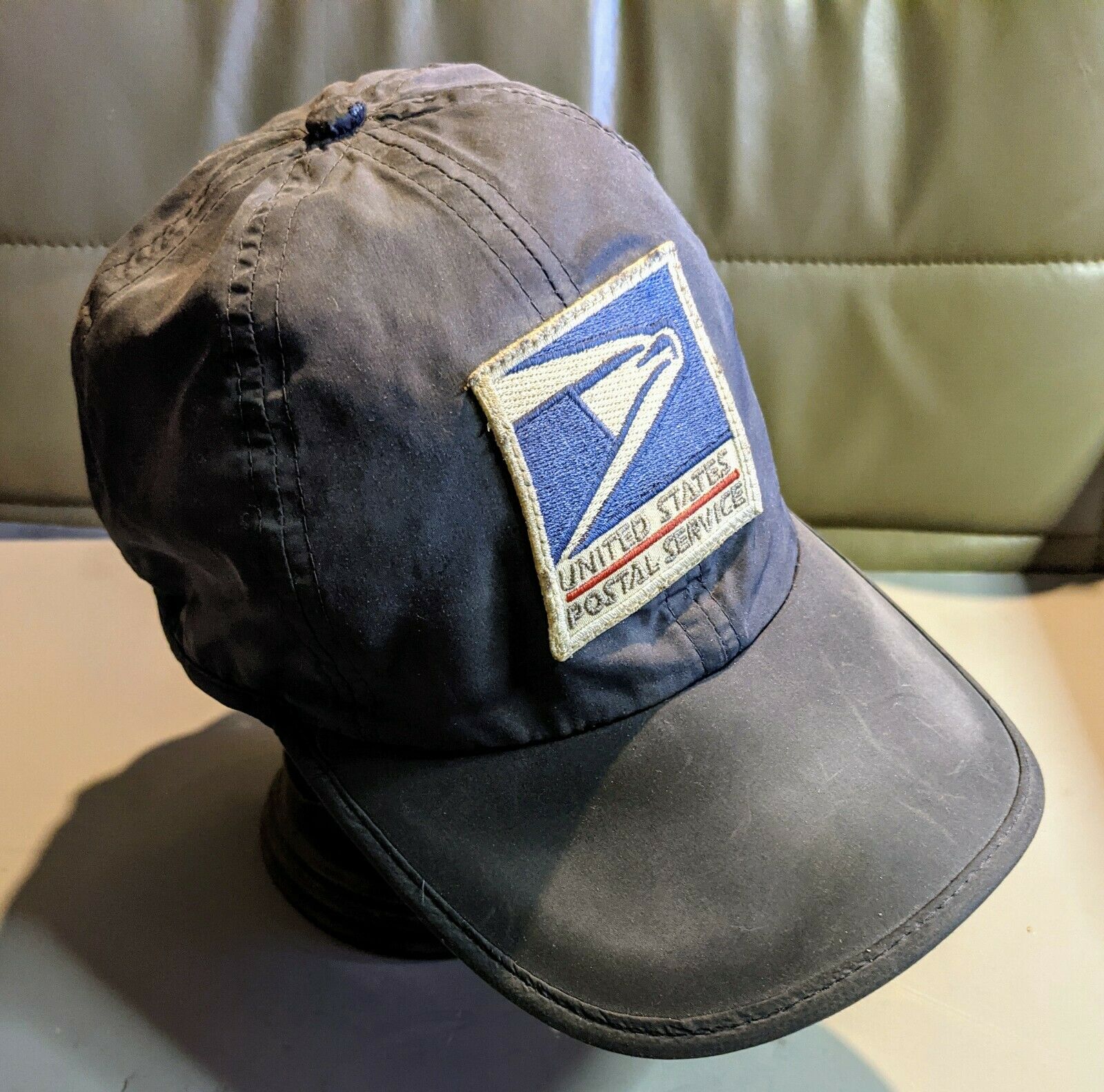 VINTAGE USPS BASEBALL HAT / CAP EAGLE LOGO EMBROIDERED PATCH RETIRED ADJUSTABLE